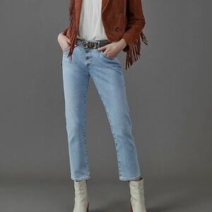AnthropologieNolan Ankle Exposed Button Fly Jeans Coastal Cowgirl Festival Sz31P